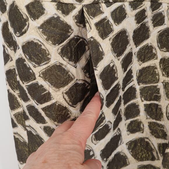 Pauw Amsterdam Structured Dress Metallic Snake Print Architectural Career Size 4 - Picture 4 of 11